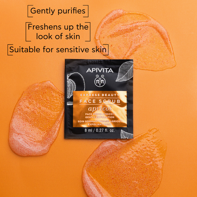 Apivita Express Face Scrub Apricot 2X8ml