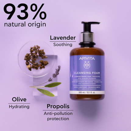 Apivita Creamy Foam Cleanser Face & Eye 300ml