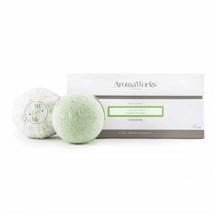 AromaWorks Inspire Aromabomb Duo Bath Bombs - Box of 2
