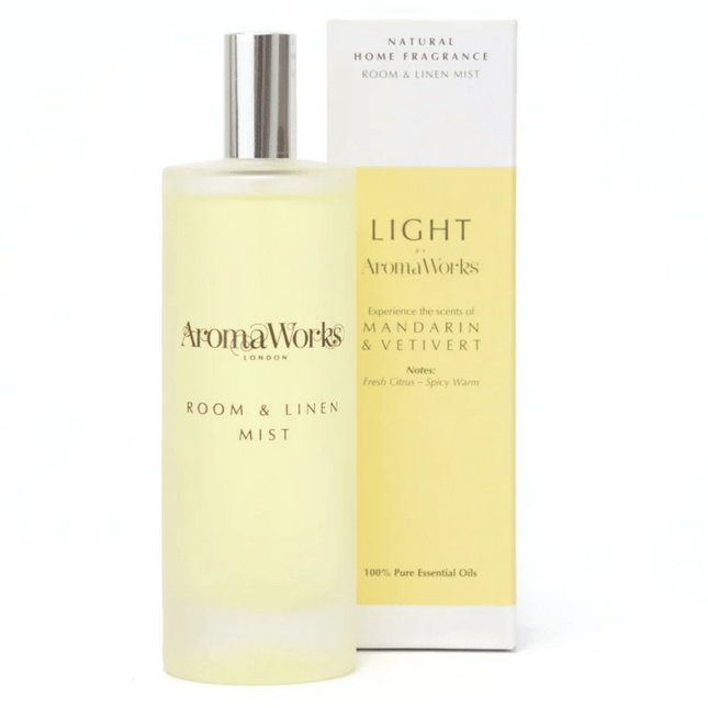AromaWorks Light Range -Mandarin & Vetivert Room Mist 100ml