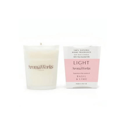 AromaWorks Light Range Basil & Lime Candle 10cl Small