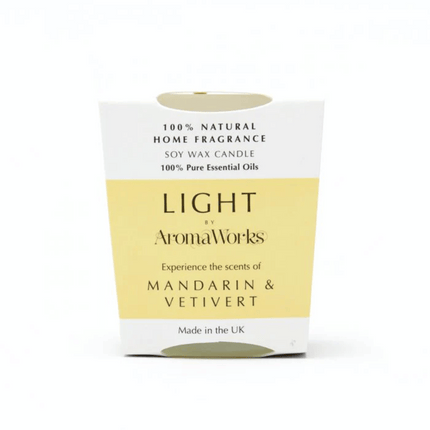 AromaWorks Light Range Mandarin & Vetivert Candle 10cl Small
