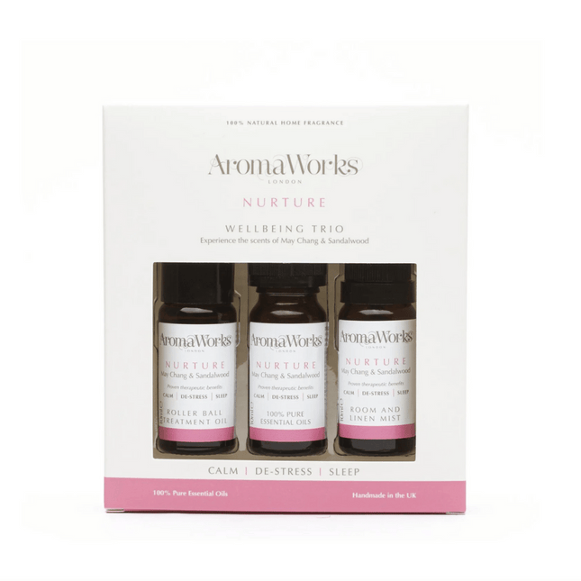 AromaWorks Nurture Wellbeing Trio 3 x 10ml products