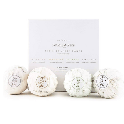 AromaWorks Quad Box Aromabomb Bath Bombs - Box of 4