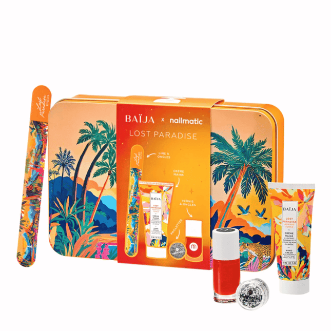 Baija x nailmatic Lost Paradise Nails & Glitter Party Gift Set - Red & Silver