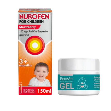 Complete Teething Relief Bundle Nurofen 3+ 150ml + BeneVits 15ml