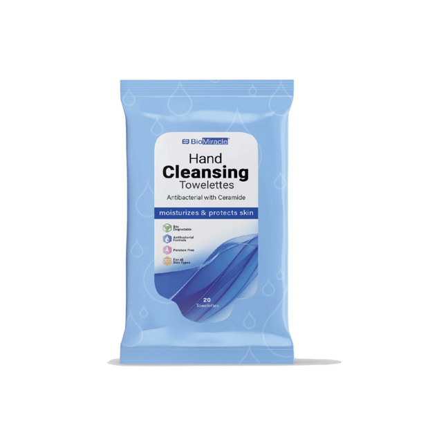Bio Miracle Staysafe Hand Cleansing Towelettes 20's