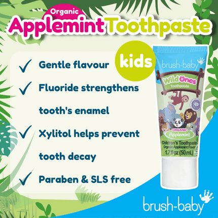 Brush-Baby - WildOnes Applemint Childrens Toothpaste (3+ years)