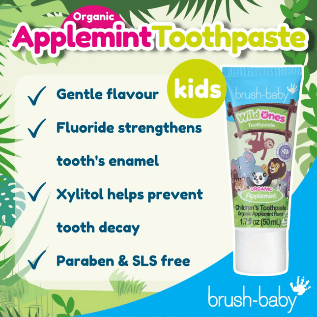 Brush-Baby - WildOnes Applemint Childrens Toothpaste (3+ years)