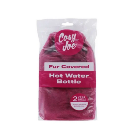 Cosy Joe Fur Covered Hot Water Bottle 2ltr - Assorted Colours