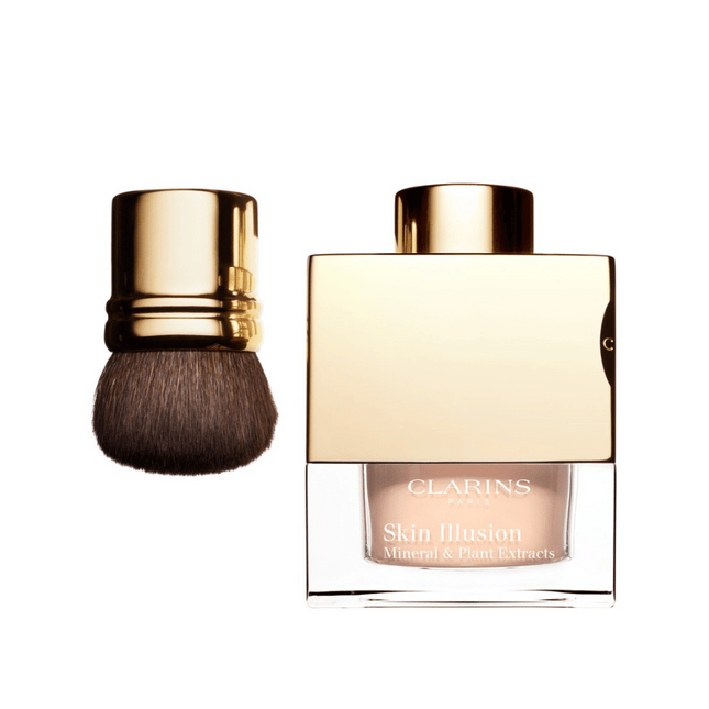Clarins Skin Illusion Loose Powder Foundation With Brush #107 - Beige