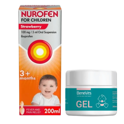 Complete Teething Relief Bundle Nurofen 3+ 200ml + BeneVits 30ml