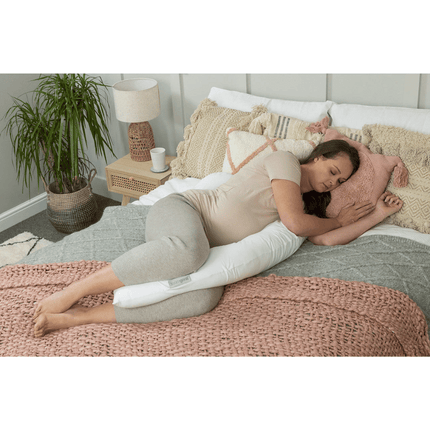 Dreamgenii Pregnancy Support and Feeding Pillow - White