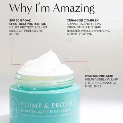 Ella & Jo Plump & Protect Hydrating Day Cream with SPF 30 50ml