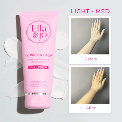 Ella and Jo Hydrate & Glow Gradual Moisturiser / Light-Medium 200ml