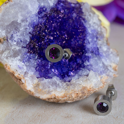 Birthstone Magnetic Stud Earrings