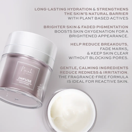 Nyrah Beauty Infuse Botanical Oxygen Moisturiser Fragrance Free - 50ml - product image 2
