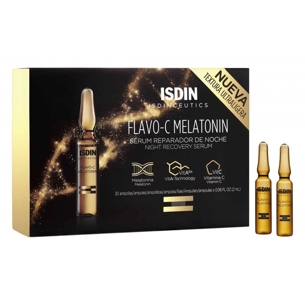 ISDINceutics Flavo-C Melatonin Night Recovery Serum X30 Ampoules Cosmetics Online