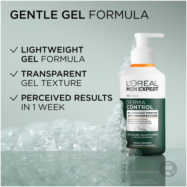 L'Oréal Men Expert Derma Control Purifying Cleansing Gel 260ml