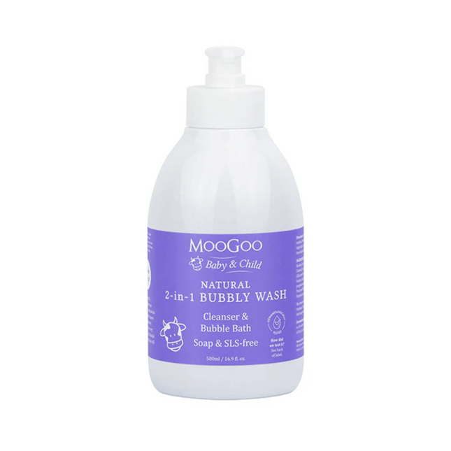 MooGoo Natural 2-in-1 Bubbly Wash 500ml