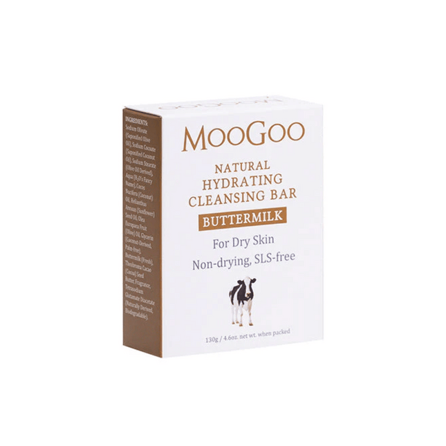 MooGoo Natural Hydrating Cleansing Bar Buttermilk 130g
