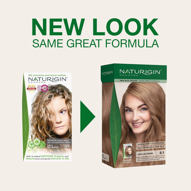 Naturigin Ash Blonde 8.1 Permanent Hair Colour