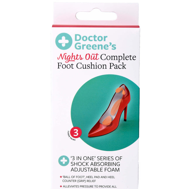 Doctor Greene's Nights Out Complete Foot Cushion Pack (3 Pairs)