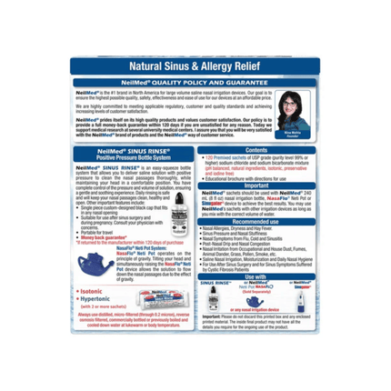 NeilMed Sinus Rinse 120 Regular Premixed Packets