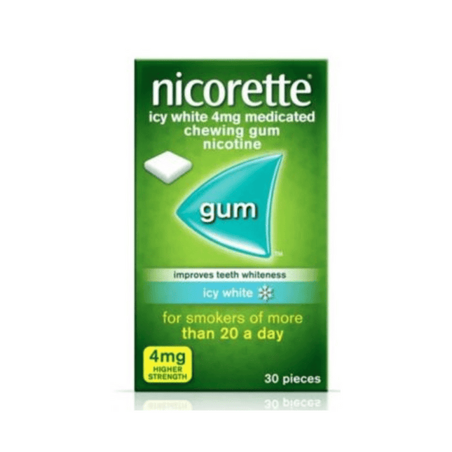 Nicorette 4mg Gum Icy White - 30 Pieces