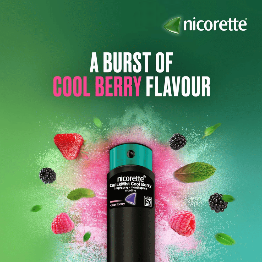 
                  
                    Load image into Gallery viewer, Nicorette Quickmist Cool Berry Double 2x1mg
                  
                