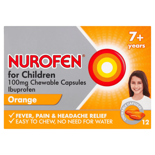 Nurofen Children 7+ Soft Chews Orange 100mg 12's