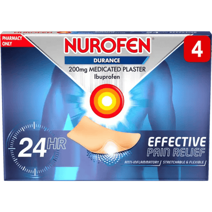 Nurofen Durance 200mg Medicated Plaster 4's