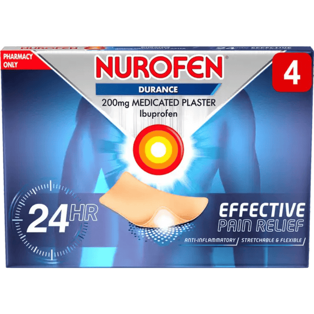 Nurofen Durance 200mg Medicated Plaster 4's