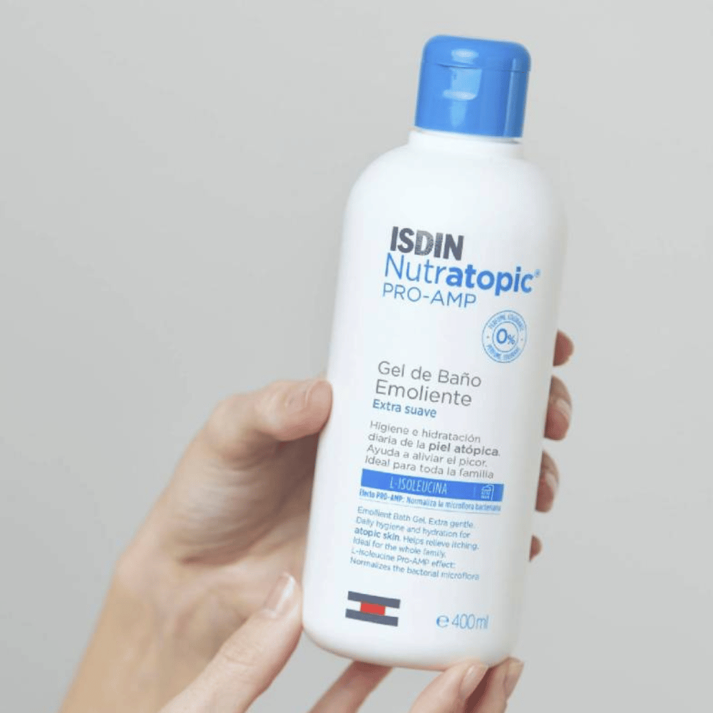 
                  
                    Load image into Gallery viewer, ISDIN Nutratopic Pro-Amp Emollient Bath Gel 400ml Cosmetics Online
                  
                