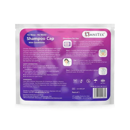 Omnitex Premium Rinse Free Shampoo Cap - product image 4