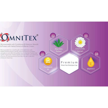 Omnitex Premium Rinse Free Shampoo Cap - product image 5