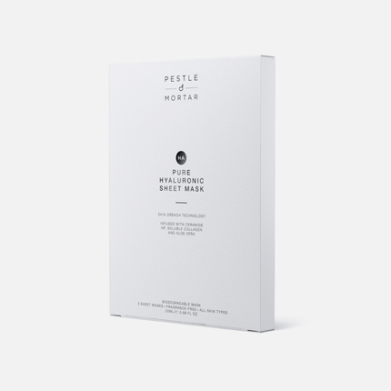 Pestle & Mortar Pure Hyaluronic Sheet Mask - 3 sheet masks per box