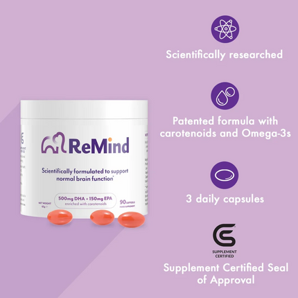 ReMind Brain Health Supplements 90's