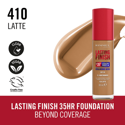 Rimmel London Lasting Finish 35 Hour Foundation - 410: Latte