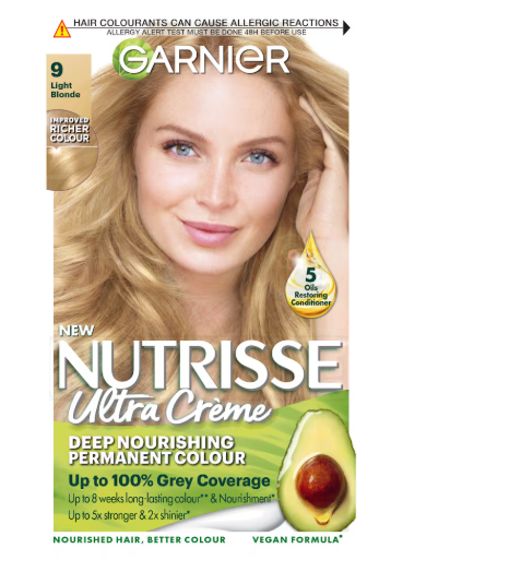 Garnier Nutrisse 9 Light Blonde Permanent Hair Dye