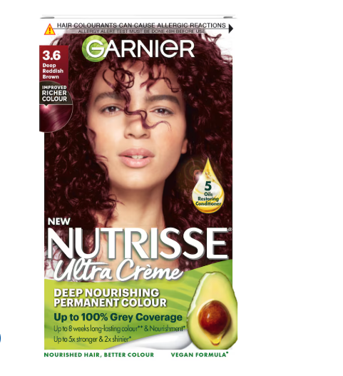 Garnier Nutrisse 3.6 Deep Reddish Brown Permanent Hair Dye