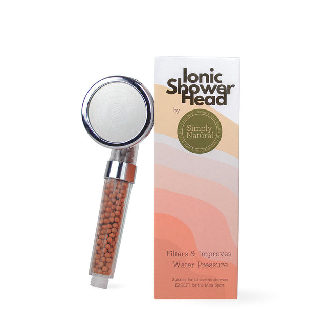 Ionic Shower Head (Protects Hair colour from Minerals, Hard Water & Chlorine) by Simply Natural Beauty