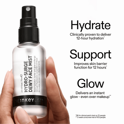 The INKEY List Hydro-surge Dewy Face Mist 75ml
