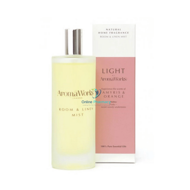 Aromaworks Light Range - Amyris & Orange Room Mist 100Ml