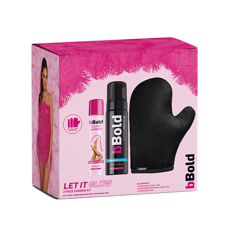 Let It Glow 3 Piece Tanning Gift Set